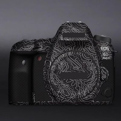6DII Camera Cover Skin Sticker for Canon EOS 6D Mark II Anti-Scratch Protector Film Skin Protective Decoration and Wear Resistance(Contour Black White)