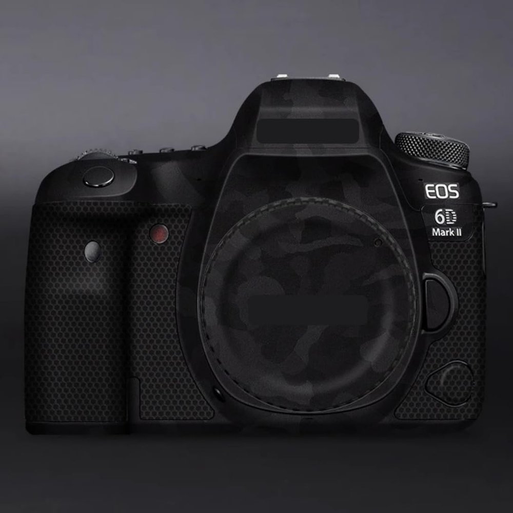 6DII Camera Cover Skin Sticker for Canon EOS 6D Mark II Anti-Scratch Protector Film Skin Protective Decoration and Wear Resistance(Shadow Camo Black)