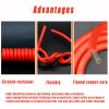 0.3mm-10mm AGR Silicone Rubber Wire 320FT Single Core Flame Retardant Soft Wire with Insulating Tape for Motors, Lighting Fixtures, Heating Elements, Automotive and Industrial Use(1.00mm) view 4