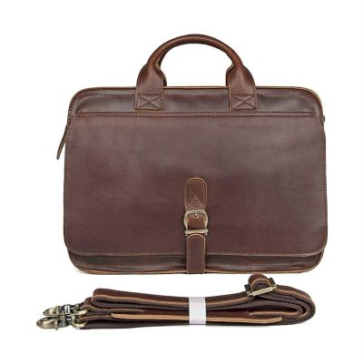 Laptop Briefcase Large Capacity, Dual Compartment Expandable 15.6" Laptop Portfolio Briefcase for Business(Dark Coffee)