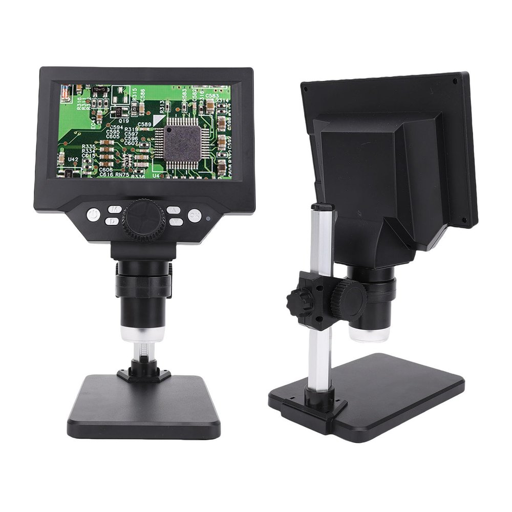 LICAEVEY Digital Electronic Microscope, 1080P HD 1000X Magnification Magnifying Glass with 5.5 Inch Screen, Magnifier with 8 LED Lights for Wins