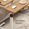 uhyOHF Portable Laptop Desk with Mouse Pad Rolling Computer Stand with Adjustable Height and Ergonomic Mobile Bedside Desk (Maple view 2