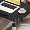 uhyOHF Portable Laptop Desk with Mouse Pad Rolling Computer Stand with Adjustable Height and Ergonomic Mobile Bedside Desk (Maple view 3