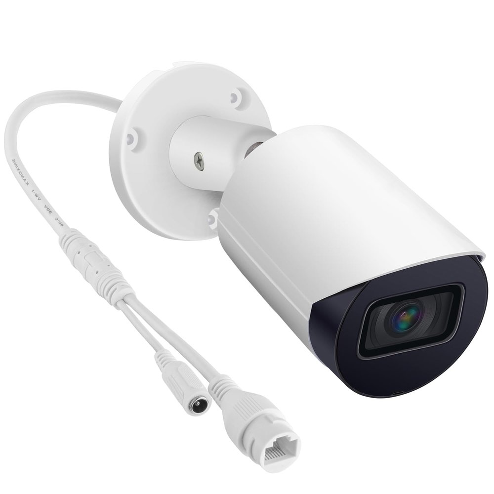 OHBET DahuaSecurity 8MP PoE IP Camera, 4K Security Bullet Camera with Smart Motion Detection IR&Color Night Vision, Built-in mic, Metal Shell,MicroSD(256GB),H.265+,IP67