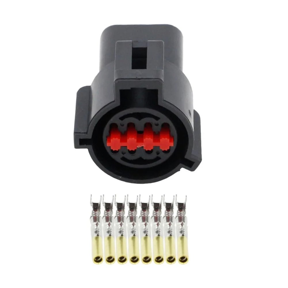 8 Pin Automotive Waterproof Connectors Black Connector With Terminal DJ7087A-1.5-11/21 8P(5 sets female)