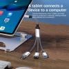3-Port USB Splitter Hub Power Adapter for Computer Tower, Flash Drive, Keyboard (Silver) view 2
