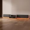 AWOL RGB Glow Station, 120" Universal UST Projector Stand/Base with RGB Ambient Lighting, Remote-Control LED, Cable Management & 4-Outlet Power, Fits Most Ultra-Short-Throw Projectors view 1