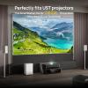 AWOL RGB Glow Station, 120" Universal UST Projector Stand/Base with RGB Ambient Lighting, Remote-Control LED, Cable Management & 4-Outlet Power, Fits Most Ultra-Short-Throw Projectors view 3