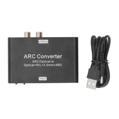 Hamwesh Digital to Analog Audio Converter, 192KHZ 3.5mm Stereo Headphone Port 5.1 Channel Transmission with Optical to Adapter Volume Control for Amplifier Speaker TV