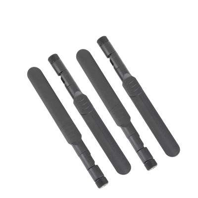 WSOLDMA 2.4G/5.8G 8dBi LTE Antenna SMA Male for Computer Network Card WLAN Router, 4-Pack, Black