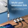 3-Port USB Splitter Hub Power Adapter for Computer Tower, Flash Drive, Keyboard (Black) view 3