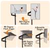 Laptop Floor Stand,Movable Dual-Screen Lifting Podium,Floor-Standing Steel Computer Stand,for Home Outdoor Office view 4