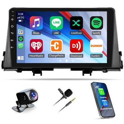 Android 13 Car Stereo Radio for Kia Morning Picanto 2016-2019 with Wireless CarPlay Android Auto, 9in Double Din Car Radio Receiver w/WiFi GPS Navigation Bluetooth SWC AHD Backup Camera Mic - 2G+32G