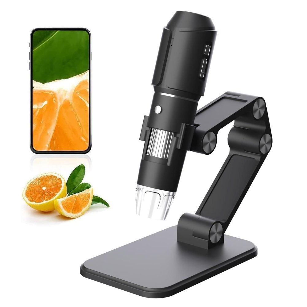VBESTLIFE Wireless Digital Microscope, 50X-1600X Magnification Portable Handheld WiFi Microscope with Adjustable Stand, HD USB Microscope Camera
