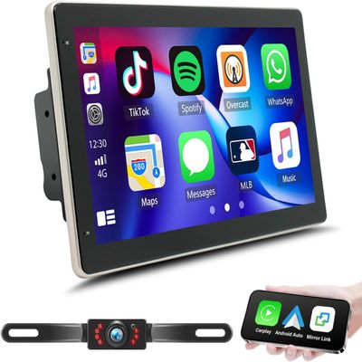 [2G+32G] Android 13 Car Radio for Chevrolet Silverado 1500 2000-2012,for Chevrolet Suburban 2500/3500 2000-2012 10 inch Touch Screen with Wireless Carplay/GPS/SWC/Bluetooth + AHD Backup Camera