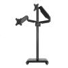Laptop Floor Stand,Floor-Standing Dual Screen Lifting Stand,Portable Roller Steel Stand,Suitable for Home Outdoor Office view 1