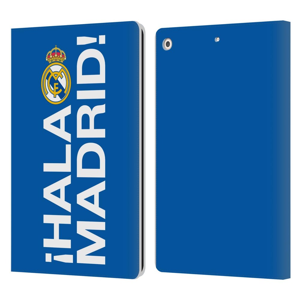 Head Case Designs Officially Licensed Real Madrid CF Hala Madrid Origin Leather Wallet Case Compatible with Apple iPad 10.2 2019/2020/2021