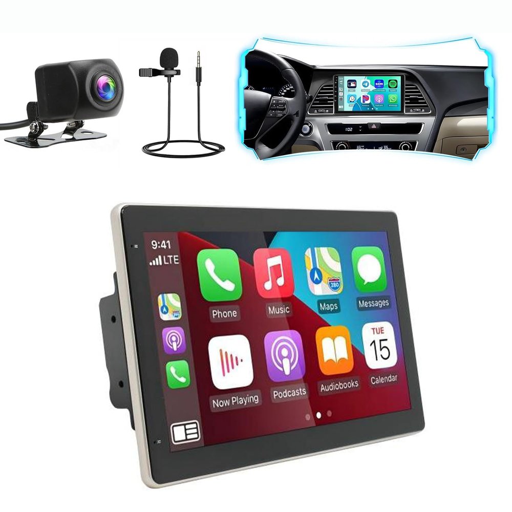 10.1 Inch Car Stereo for Hyundai Sonata 2013-2018,for Honda 1994-2012 with Wireless Carplay/Android Auto,GPS/Bluetooth/FM Radio/SWC/Backup Camera,2+32G