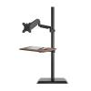 Laptop Floor Stand,Steel Computer,Adjustable with Tray,for Home Outdoor Office,Maximum Load 9kg view 1