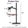 Laptop Floor Stand,Steel Computer,Adjustable with Tray,for Home Outdoor Office,Maximum Load 9kg view 2