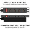 10" Rack PDU- 1U (4Outlets) 10-inch Mini Rack Power Distribution Unit with Protection (125V/15A 6ft Cable), Network Cabinet Rack Mount Power Strip (Wall, Desktop, or Server Rack Mountable) view 2