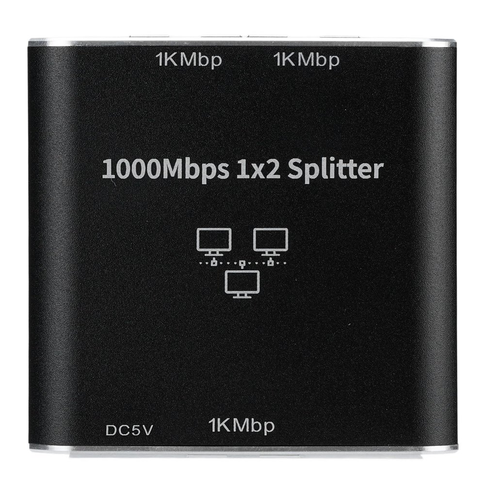 Gigabit Ethernet Splitter:1 to 2 1000Mbps Rj45 Network Switcher,for IPTV Router PC,for Efficient Data Delivery,Enhance Performance