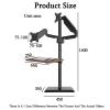 Laptop Floor Stand,Steel Floor Stand with Tray,Adjustable Dual-Screen Standing Desk,Suitable for Home Outdoor Office view 2