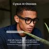 Cyxus AI Smart Camera Glasses, 8 MP Lens, 4K Photos & 1080P Video Recording AI Q&A Translation TR90 Frame Lightweight Bluetooth 5.4 Music/Calls Fast-Charge view 2