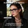 Cyxus AI Smart Camera Glasses, 8 MP Lens, 4K Photos & 1080P Video Recording AI Q&A Translation TR90 Frame Lightweight Bluetooth 5.4 Music/Calls Fast-Charge view 3