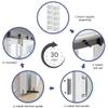 48''84 in. Glass Shape Bypass Manufactured Wood Barn Door with Installation Hardware Kit(Size not Include Overlap Area:7 inch) view 3