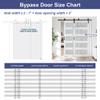 48''84 in. Glass Shape Bypass Manufactured Wood Barn Door with Installation Hardware Kit(Size not Include Overlap Area:7 inch) view 4