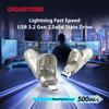 Gigastone Duo Pro Flip USB-A+C 512GB (4-Pack) Dual External Portable SSD 500MB/s Supports Apple 4K 60fps ProRes HDR Video Recording USB3.2 Gen 2 for iPhone 16 PS5 Mac iPad Laptop Android view 2