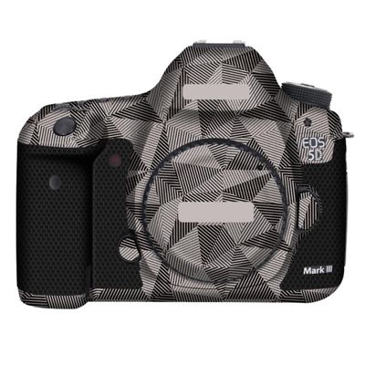 5DIII Anti-Scratch Camera Cover Skin Sticker for Canon EOS 5D Mark III Camera Protector Film Skin Decals(Triangle Titanium)