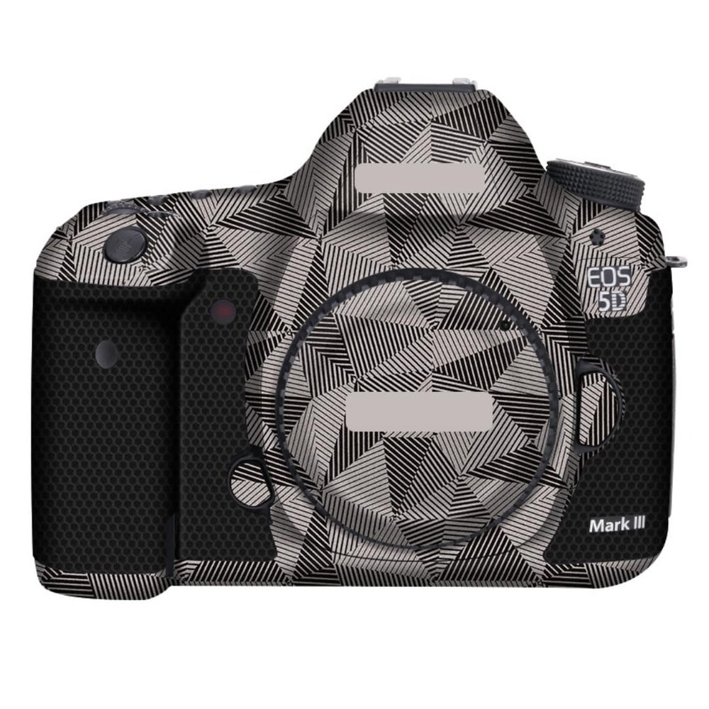 5DIII Anti-Scratch Camera Cover Skin Sticker for Canon EOS 5D Mark III Camera Protector Film Skin Decals(Triangle Titanium)