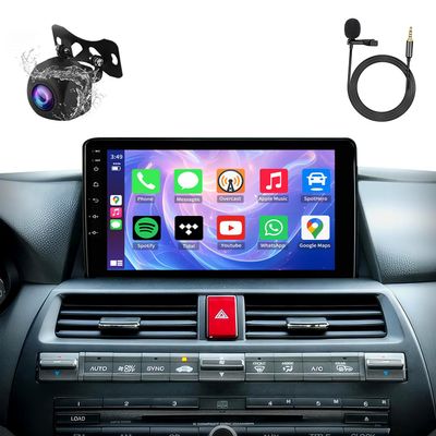 4G+64G for Honda Accord 8th 2008-2013 Android Bluetooth Car Radio, 10" Touchscreen Stereo with Wireless CarPlay, Android Auto, GPS Navi, WiFi/DSP/SWC, AHD Backup Camera