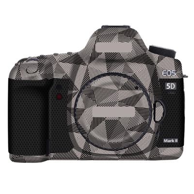 5DII Camera Skin Wrap Anti-Scratch Sticker Coat Vinyl Protective Film Body Protector Decals Cover for Canon EOS 5D Mark II (Triangle Titanium)
