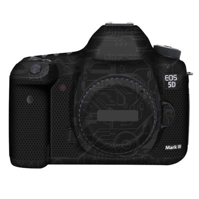 5DIII Anti-Scratch Camera Cover Skin Sticker for Canon EOS 5D Mark III Camera Protector Film Skin Decals(Circuit Black)