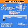 White Surveillance Camera Pole 78.7in, Outdoor Wall Dome/CCTV/IP/PTZ Security Camera Mount Bracket and Post Easy Install, Steel Pipe Dia 2.4in(White C,39 2/5 in (100cm)) view 2