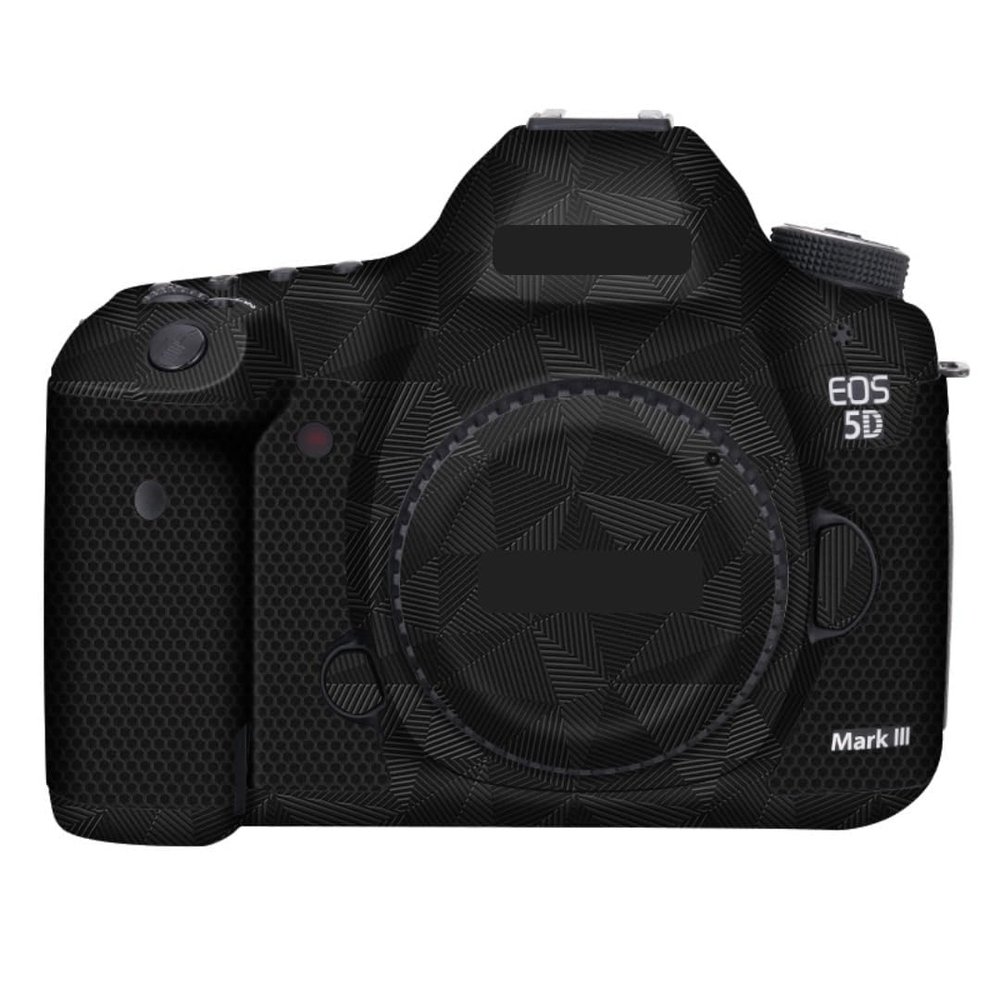 5DIII Anti-Scratch Camera Cover Skin Sticker for Canon EOS 5D Mark III Camera Protector Film Skin Decals(Triangle Black)