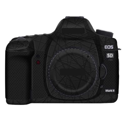 5DII Camera Skin Wrap Anti-Scratch Sticker Coat Vinyl Protective Film Body Protector Decals Cover for Canon EOS 5D Mark II (Cross Ultra Black)