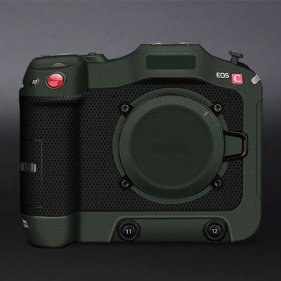 C 70 Anti-Scratch Camera Skin for Canon EOS C70 Vinyl Wrap Cartoon Film Body Protector Coat Photography Accessories Sticker(Leather Green)