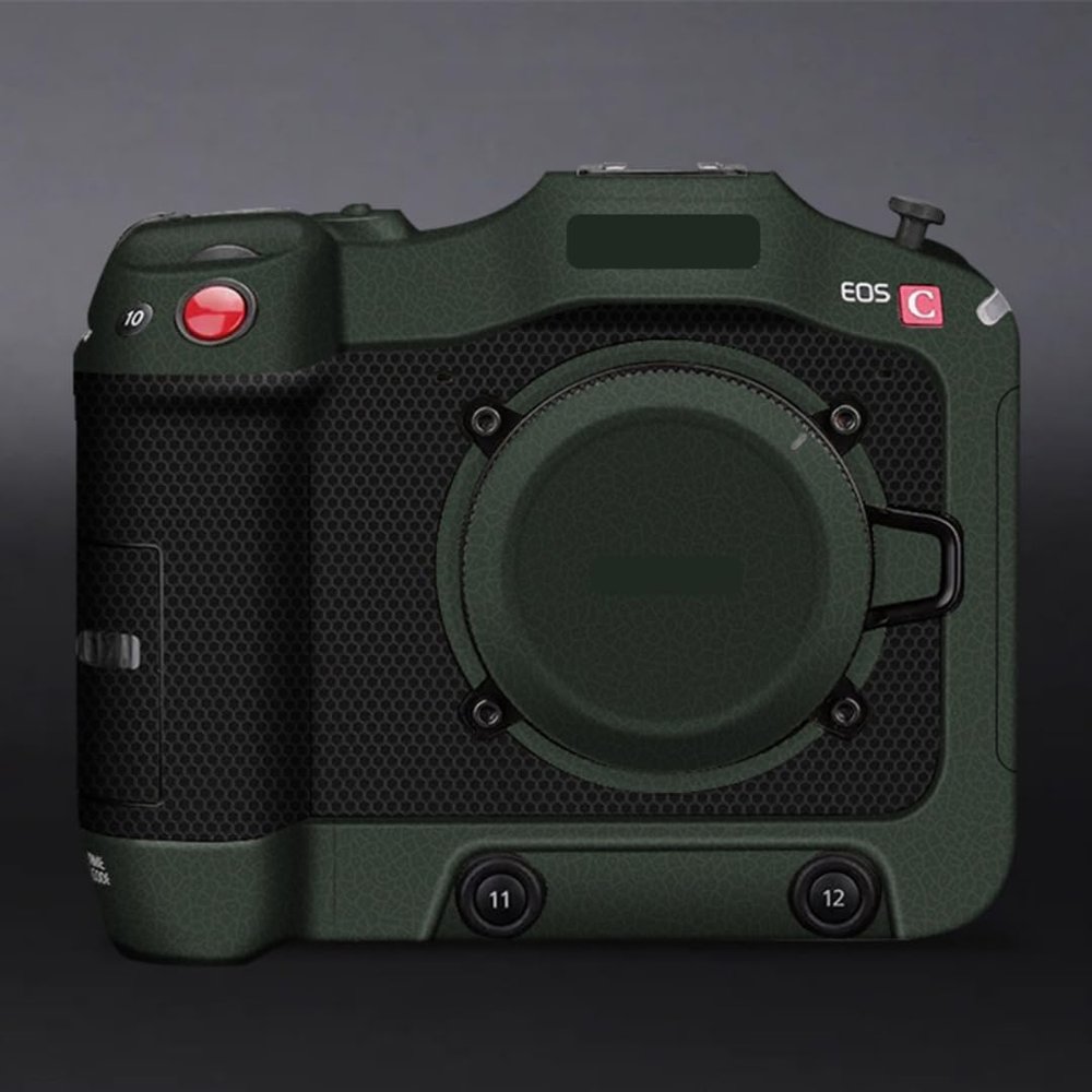 C 70 Anti-Scratch Camera Skin for Canon EOS C70 Vinyl Wrap Cartoon Film Body Protector Coat Photography Accessories Sticker(Leather Green)