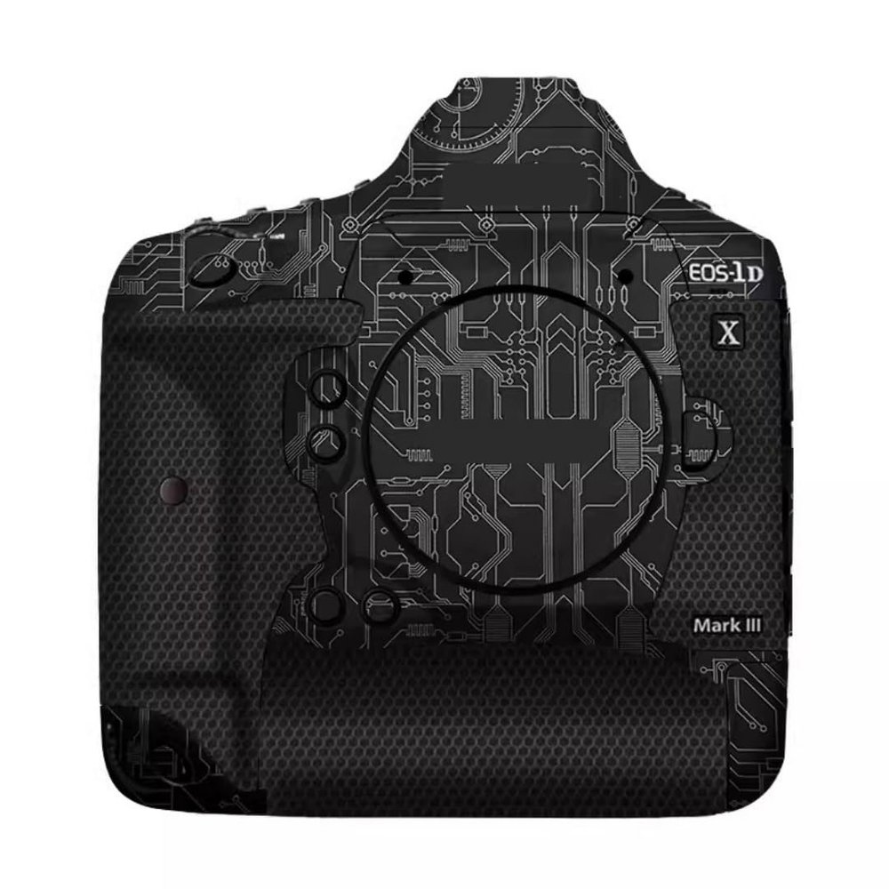 1DXIII Anti-Scratch Camera Sticker Coat Wrap Protective Film Body Protector Skin Cover for Canon EOS-1D X Mark III(Circuit Titanium)