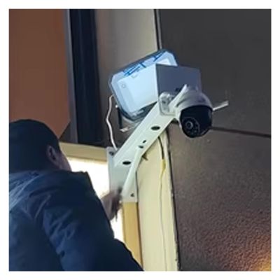 19.7 39 47 59 78.7in Extra-long Surveillance Post Stand, Wall-mount Security Camera Mounting Bracket Extender Pole Long, Security Camera Holder Post(Cross Arm-A,1m-3.3 ft)