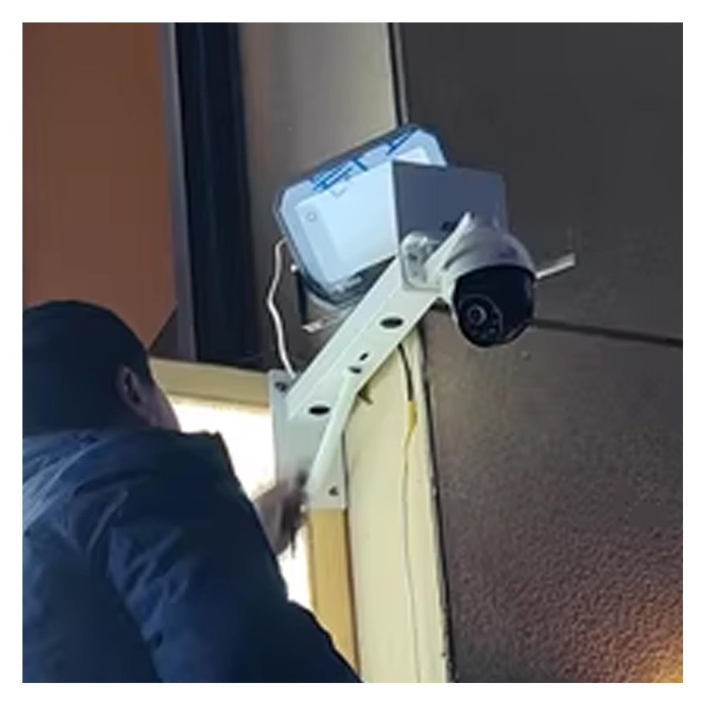19.7 39 47 59 78.7in Extra-long Surveillance Post Stand, Wall-mount Security Camera Mounting Bracket Extender Pole Long, Security Camera Holder Post(Cross Arm-A,1m-3.3 ft)