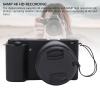 Bewinner 4K Digital Camera for Photography, 64MP Vlogging Camera with 3" Flip Screen, LED Fill Light, 20x Zoom Anti Shake Mirrorless Video Cameras for Beginner (Black) view 3
