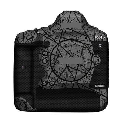1DXIII Anti-Scratch Camera Sticker Coat Wrap Protective Film Body Protector Skin Cover for Canon EOS-1D X Mark III(Cross Gray)