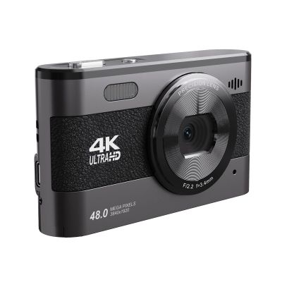 Bewinner 4K Digital Camera for Photography, 48MP Vlogging Camera with 3" Screen, LED Fill Light, 18x Zoom Retro Compact Travel Video Cameras for Beginner (Black)