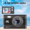 Bewinner 4K Digital Camera for Photography, 48MP Vlogging Camera with 3" Screen, LED Fill Light, 18x Zoom Retro Compact Travel Video Cameras for Beginner (Black) view 3