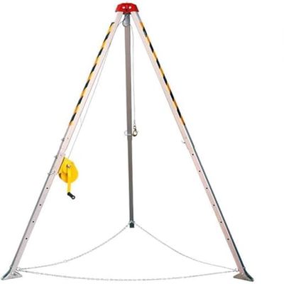 GDMEPMU Rescue Tripod Heavy Duty Fire Fighting Tripod Confined SpaceConfined Space Tripod Limited Space Rescue Stand with Safe Belt, Wellhead Confined Space Tripod, Adjustable Height Resc